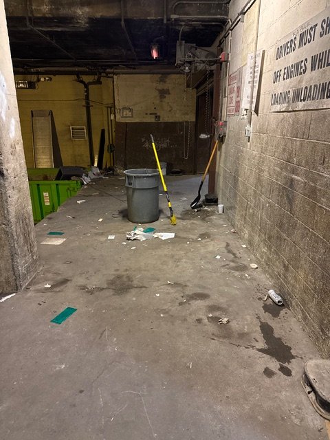 AFTER - Junk removal from store in Center City with underground trash disposal.