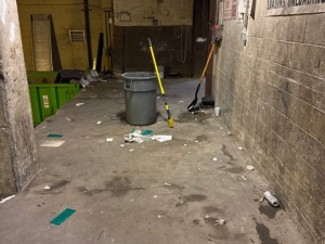 AFTER - Junk removal from store in Center City with underground trash disposal.
