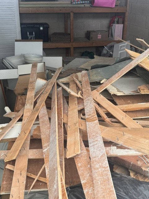 Kitchen Demo Cleanup During