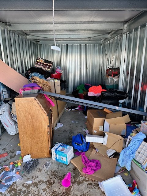 BEFORE - Storage clean out completed in 16° weather.